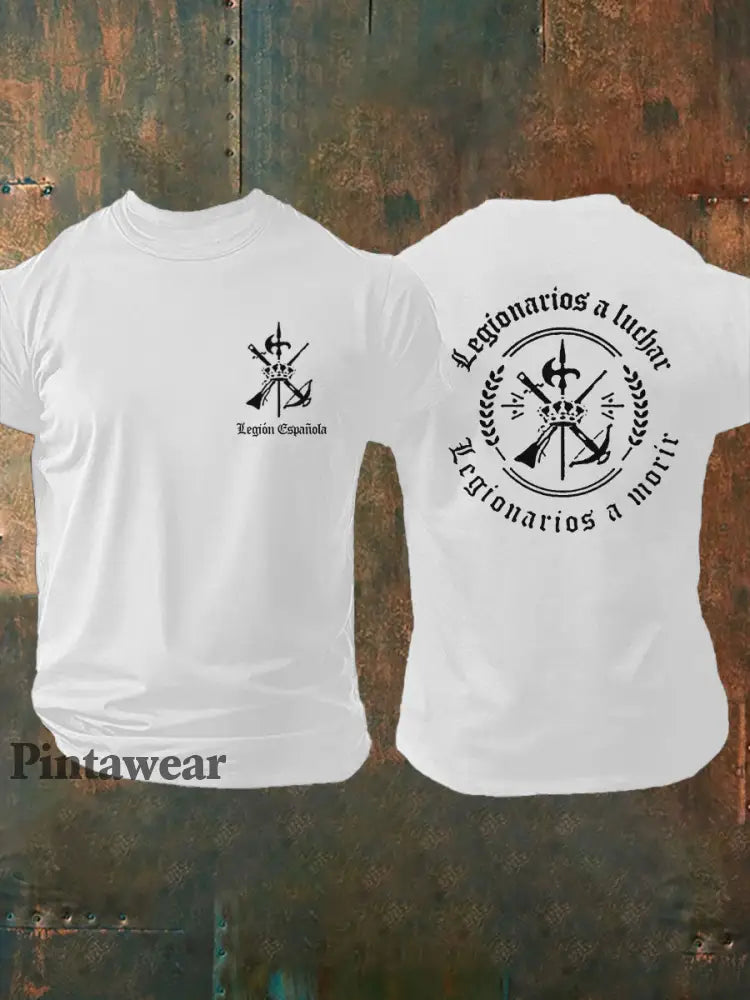 Camiseta de hombre Legión Española blanco / S