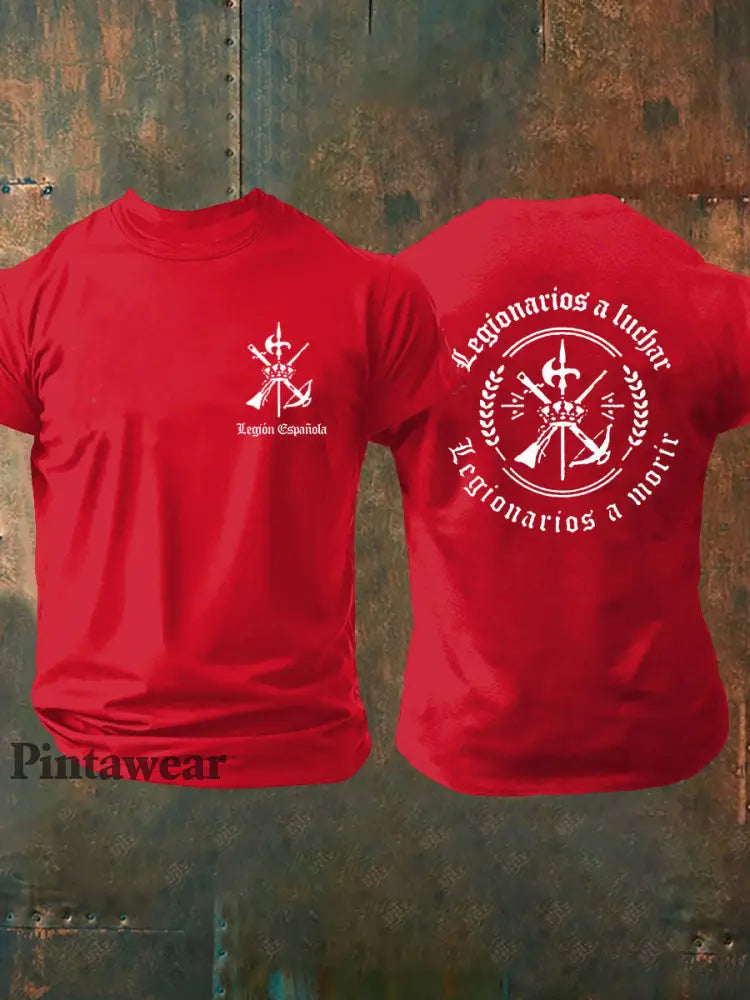 Camiseta de hombre Legión Española rojo puro / S