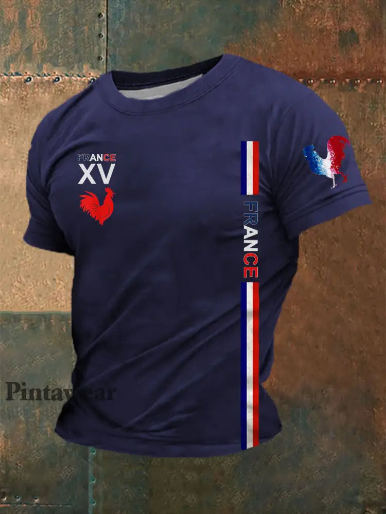 Camiseta de los hombres Francia azul marino / S