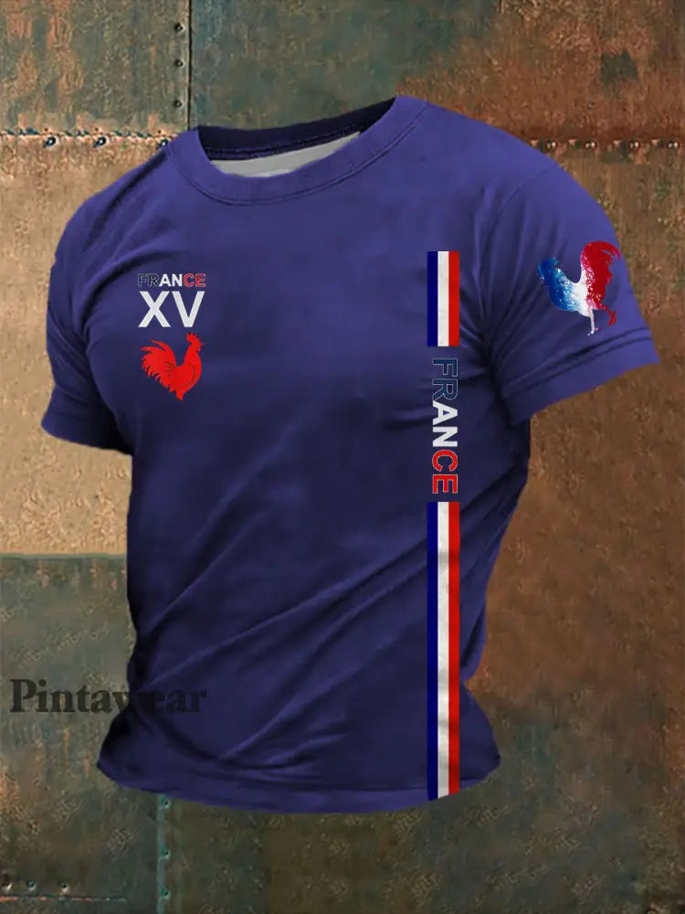 Camiseta de los hombres Francia azul / S