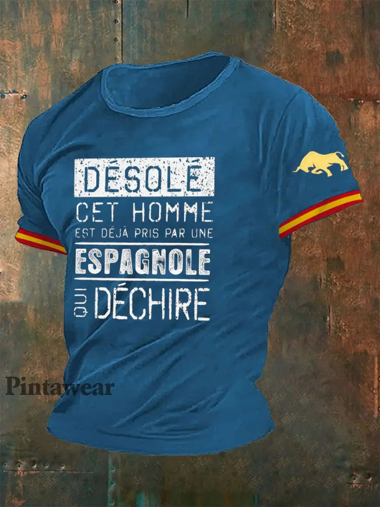 Camiseta Spain Desole para hombre azul / S