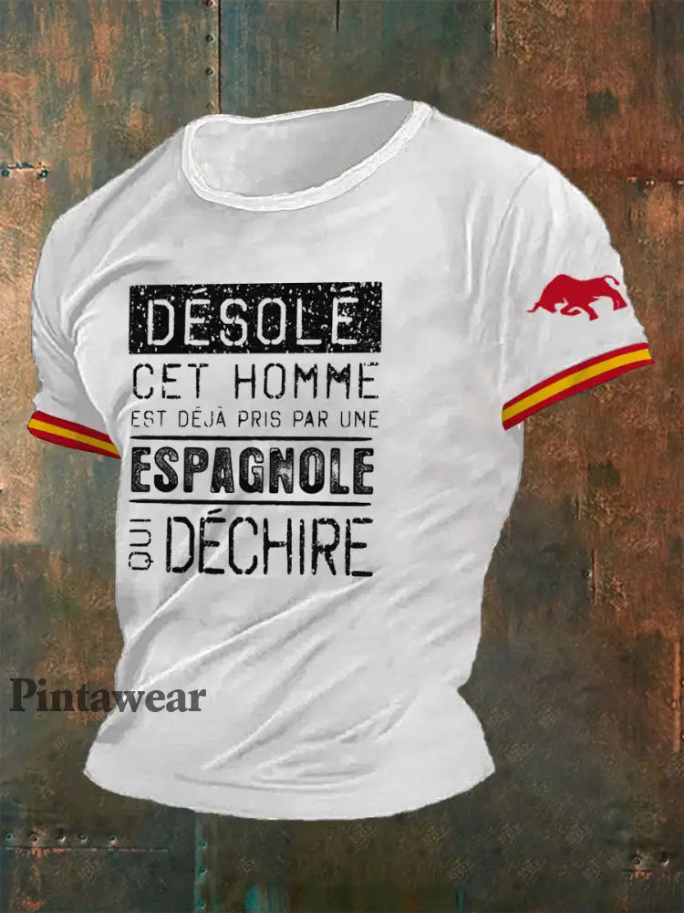 Camiseta Spain Desole para hombre blanco / S