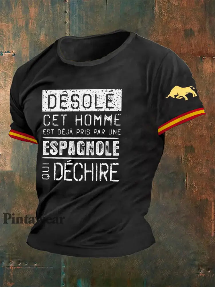Camiseta Spain Desole para hombre negro / S