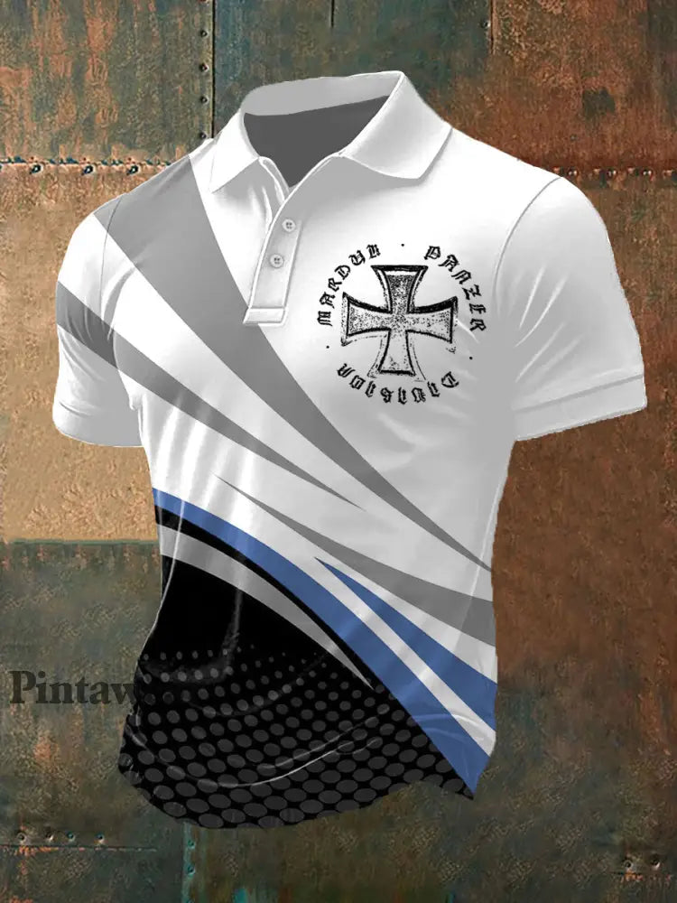 Hombre Deutschem Eisernen Kreuz bedruck Polo C / S