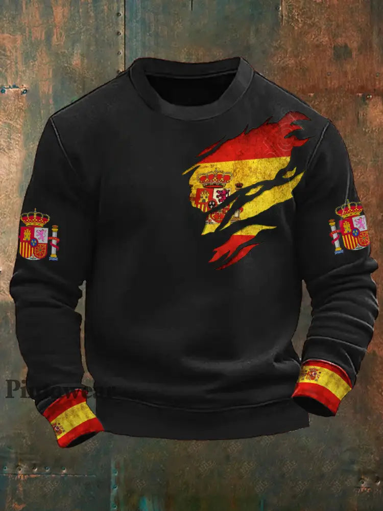 Men’s Spain Printed Sweatshirt Black / S