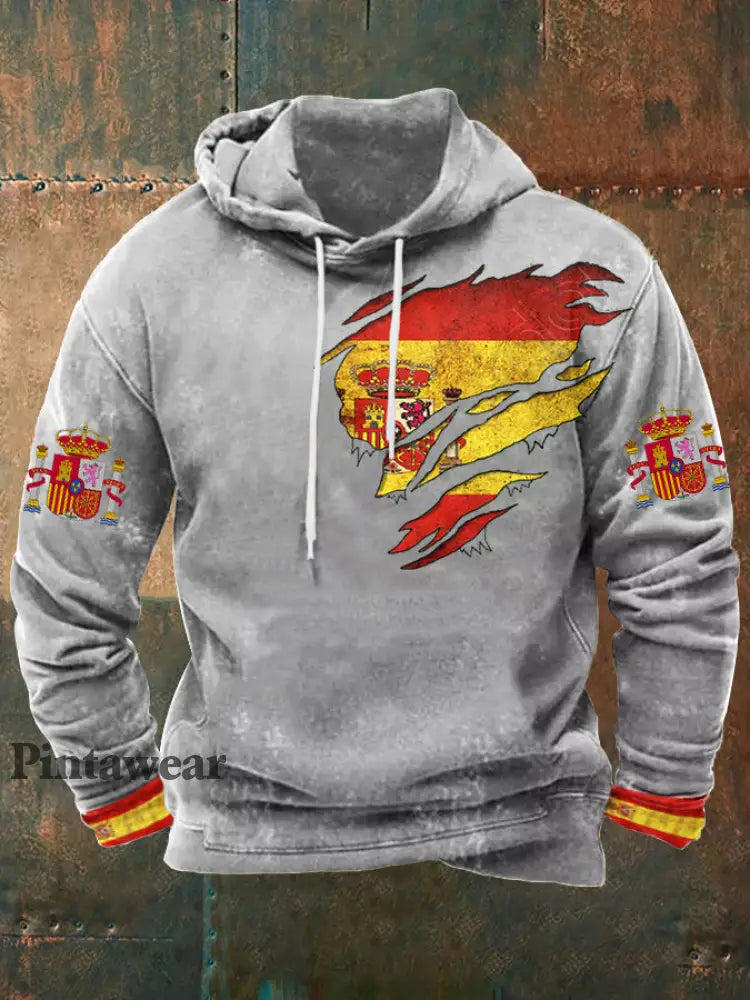 Men’s Spain Printed Sweatshirt Light Gray / S