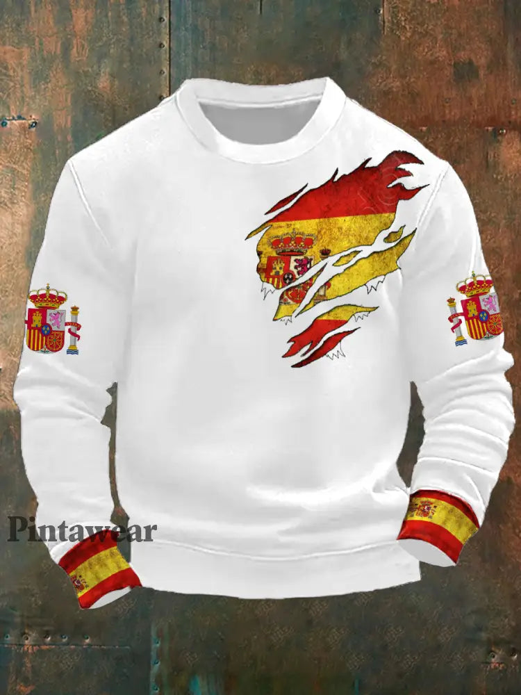 Men’s Spain Printed Sweatshirt White / S