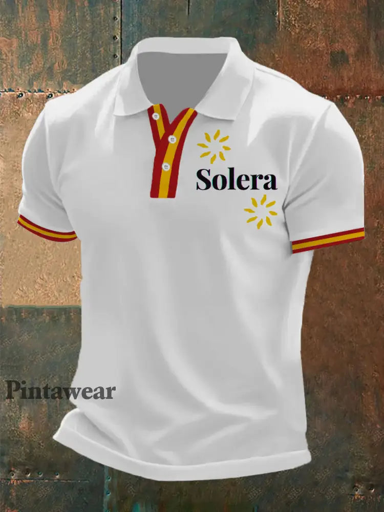 Polo de manga corta Solera para hombre blanco / S