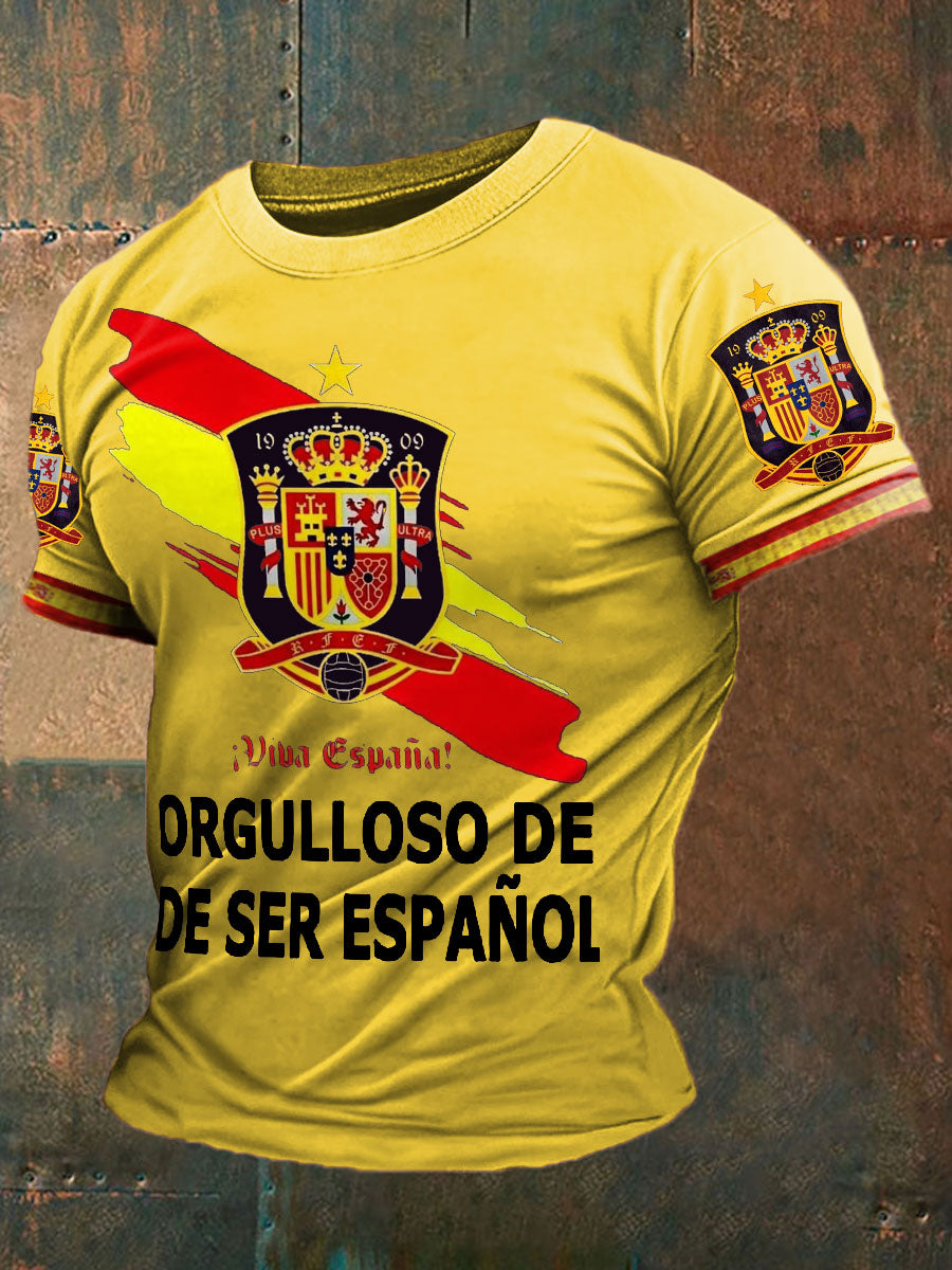España orgulloso español impreso camiseta de los hombres
