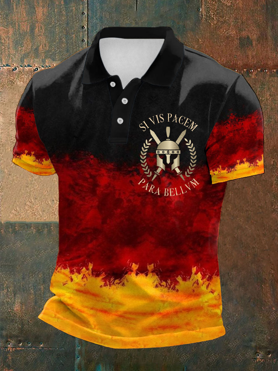 Men's España If You Want Peace Printed Casual Tops