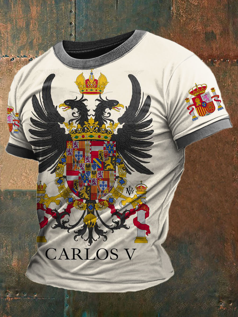 Camiseta con estampado Carlos V de España para hombre