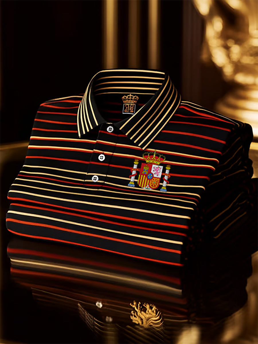 Manga corta impresa estilo español del negocio de los hombres Camisa