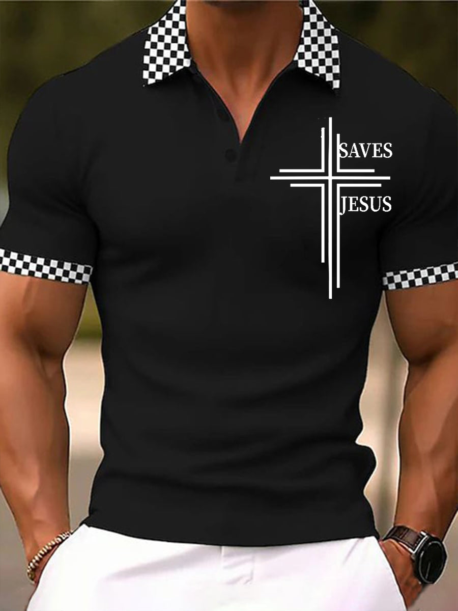 Camiseta de manga corta para hombre Jesus Saves