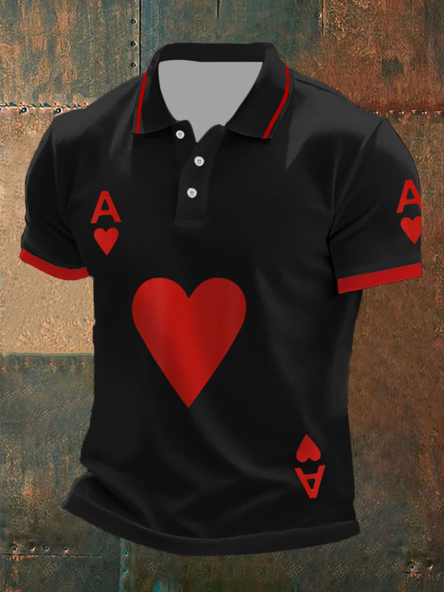 Tops de hombre poker ace of hearts