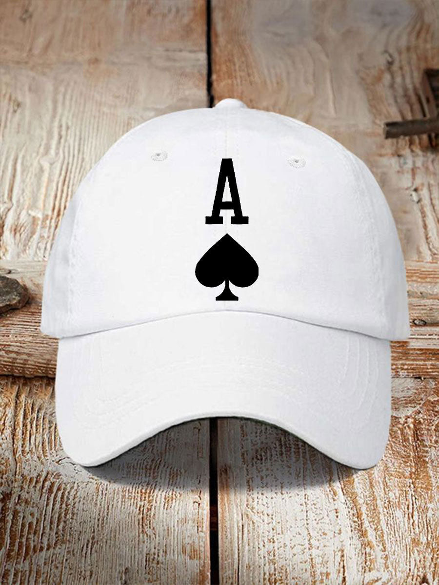 Sombrero vintage unisex Poker Ace of Spades