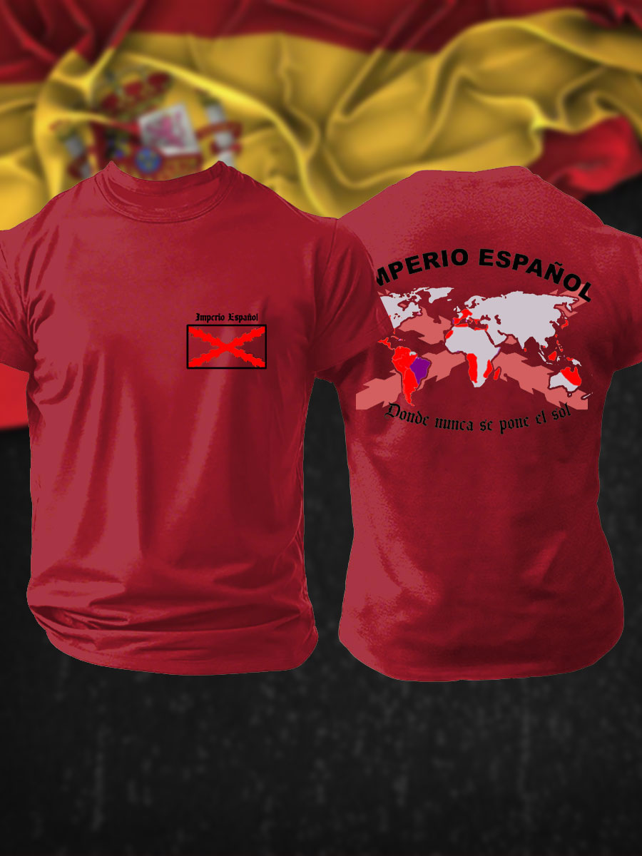 Camiseta estampada veterana de la Cruz Patrótica de Borgoña Tercio de España para hombre