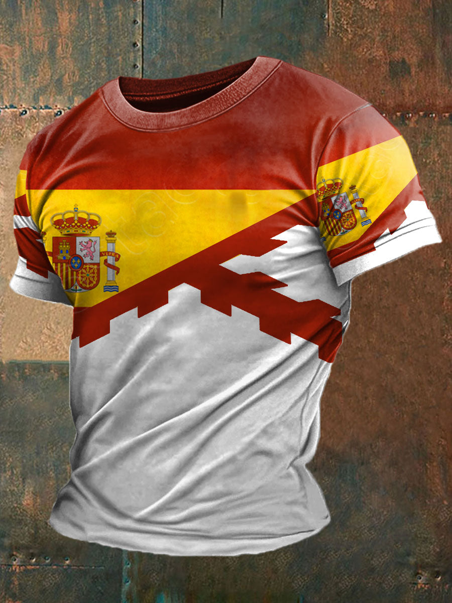 Camiseta con estampado de Tercio de la Cruz Patrótica de España de Borgoña para hombre
