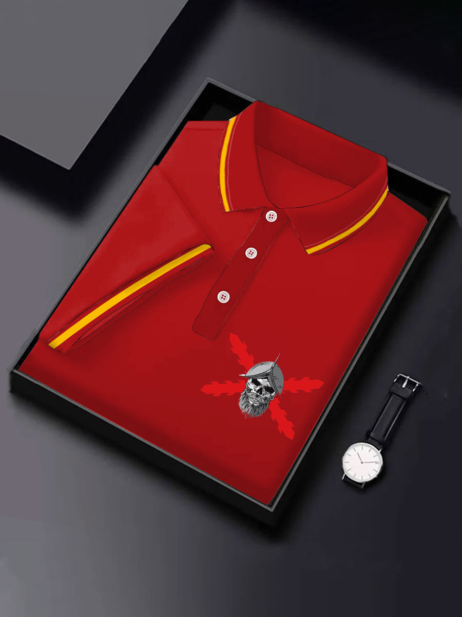 Hombres España Cruz de Borgoña Tercio Impreso Casual Tops