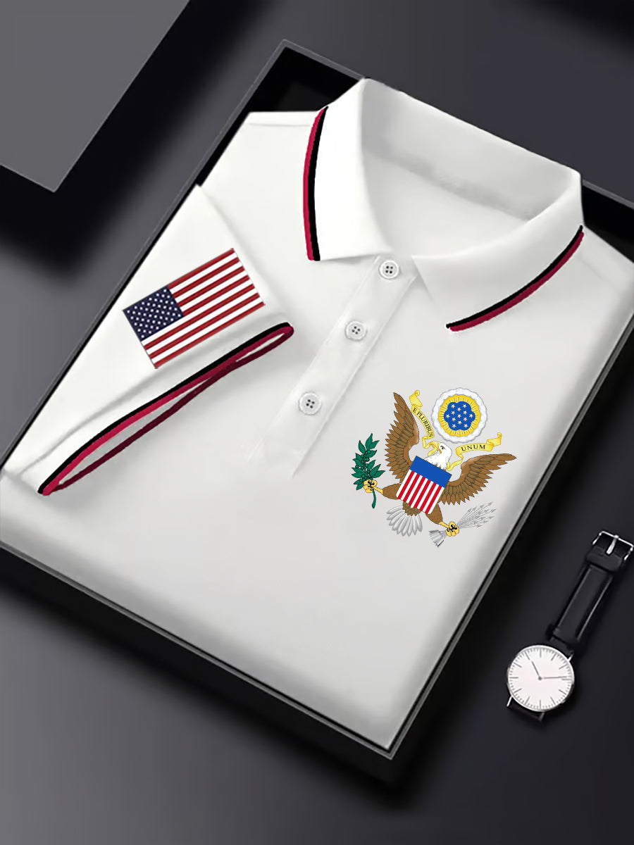 Camisa de manga corta USA de hombre