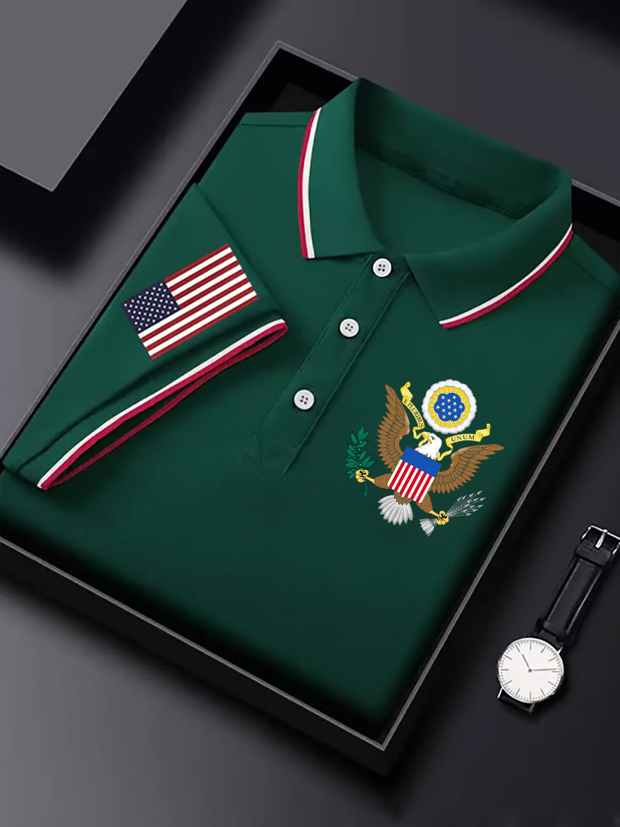 Camisa de manga corta USA de hombre