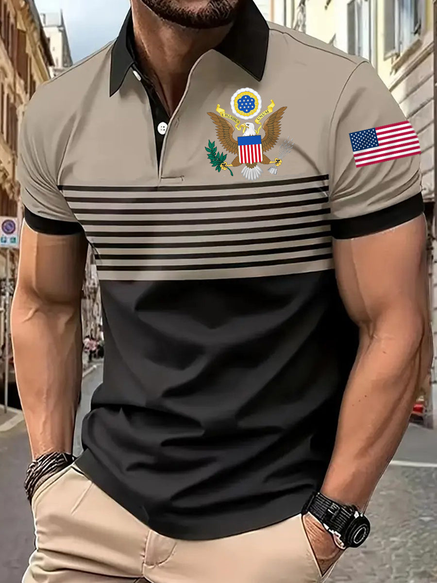 Camisa de manga corta USA de hombre