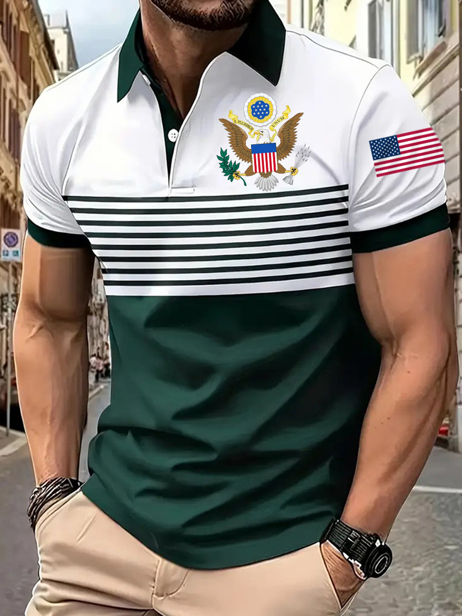 Camisa de manga corta USA de hombre