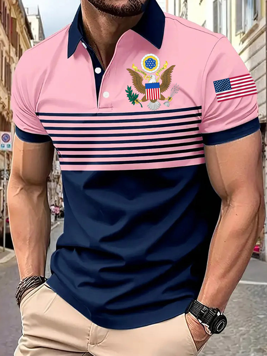 Camisa de manga corta USA de hombre