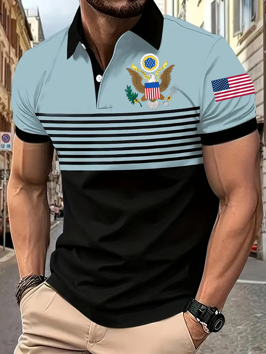 Camisa de manga corta USA de hombre