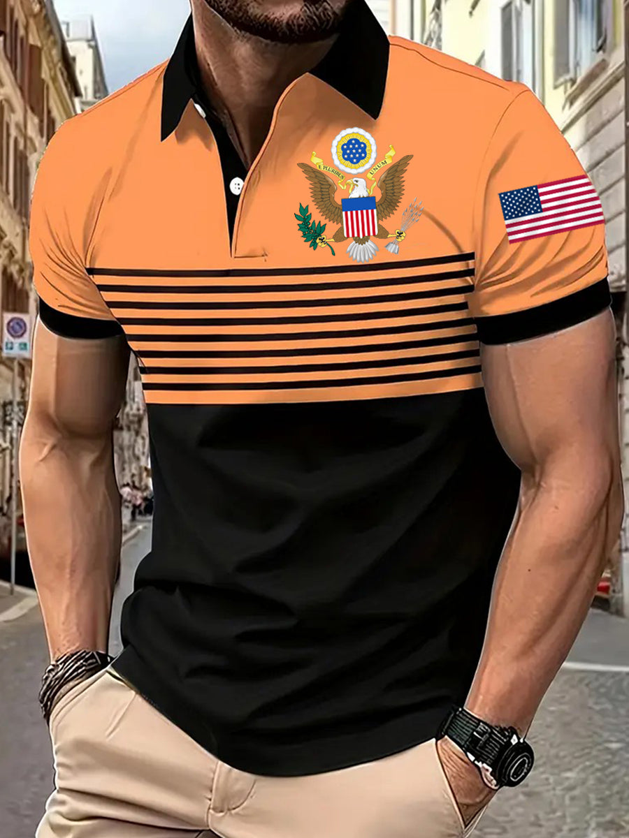 Camisa de manga corta USA de hombre