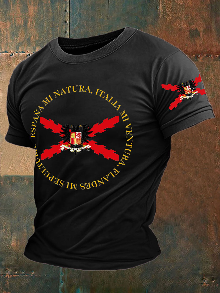 Camiseta de hombre con estampado Cruz de Borgoña de España Tercio