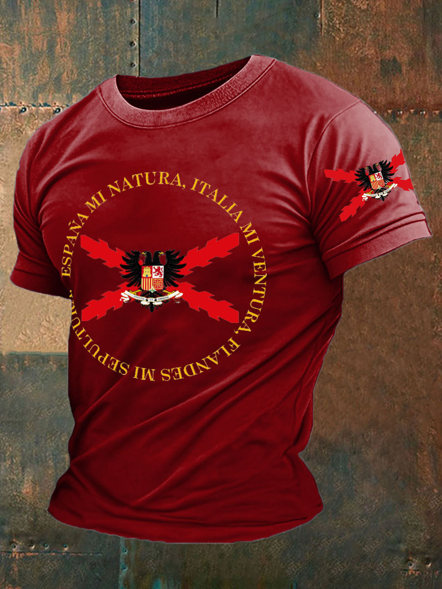 Camiseta de hombre con estampado Cruz de Borgoña de España Tercio