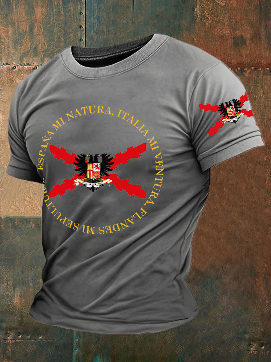 Camiseta de hombre con estampado Cruz de Borgoña de España Tercio