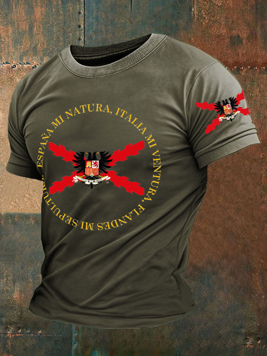 Camiseta de hombre con estampado Cruz de Borgoña de España Tercio