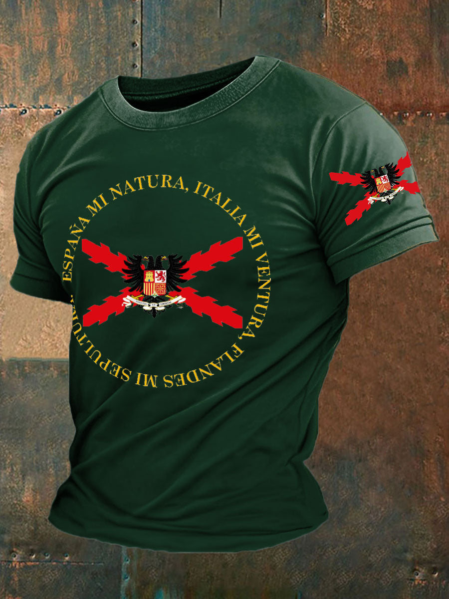 Camiseta de hombre con estampado Cruz de Borgoña de España Tercio