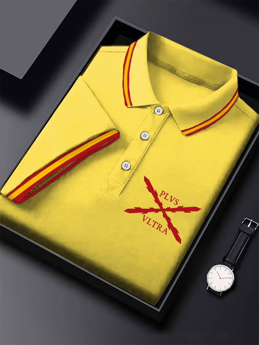 Hombres España Cruz de Borgoña Tercio Impreso Casual Tops