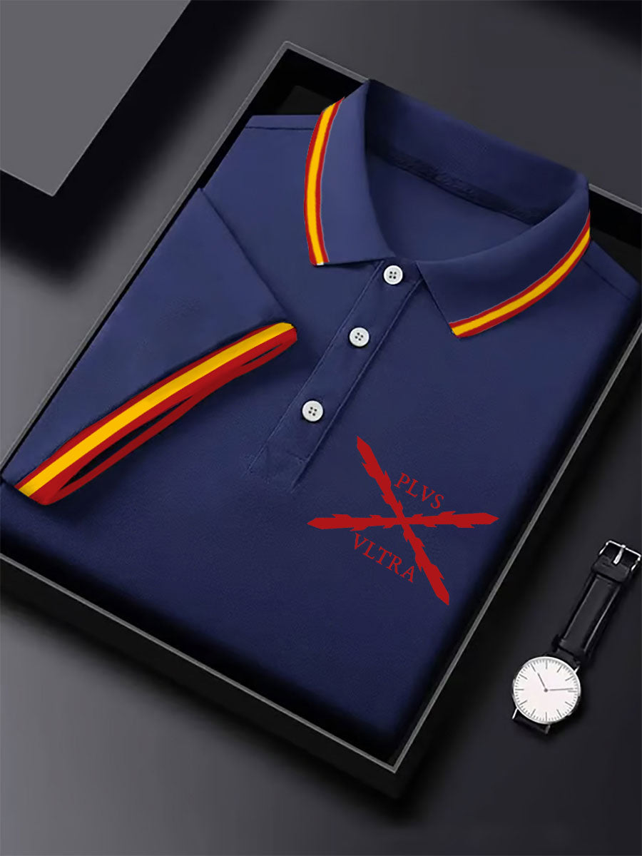Hombres España Cruz de Borgoña Tercio Impreso Casual Tops