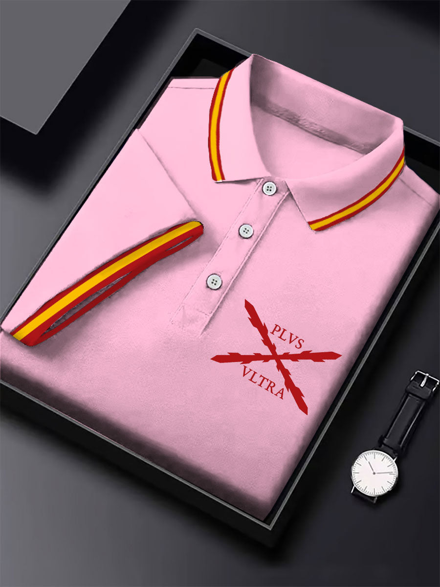 Hombres España Cruz de Borgoña Tercio Impreso Casual Tops