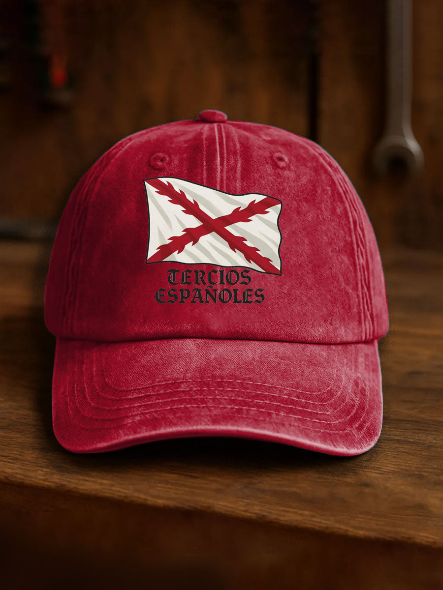 Unisex España Cruz de Borgoña Tercio Impreso Sombrero