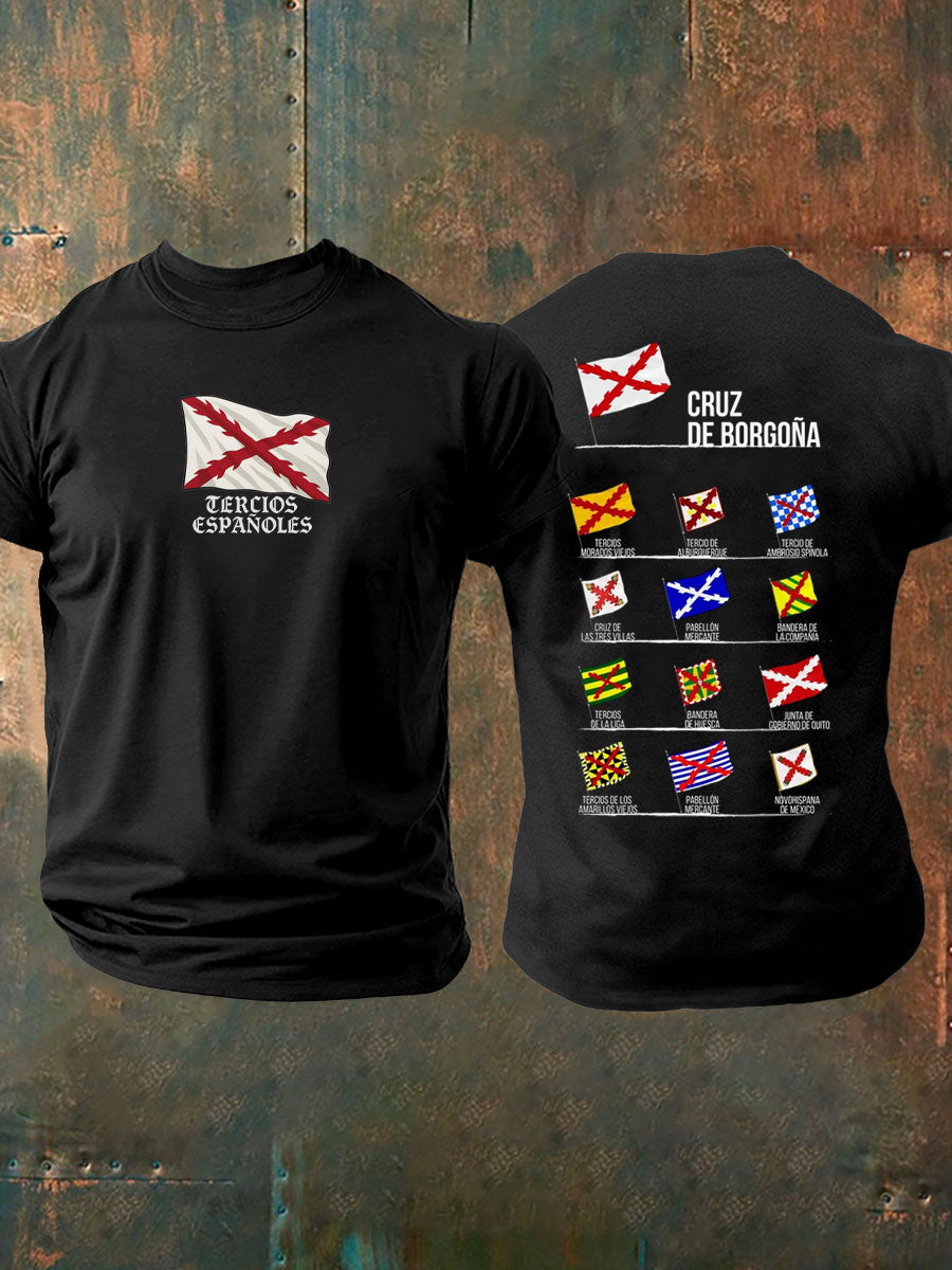 Camiseta de hombre con estampado Cruz de Borgoña de España Tercio