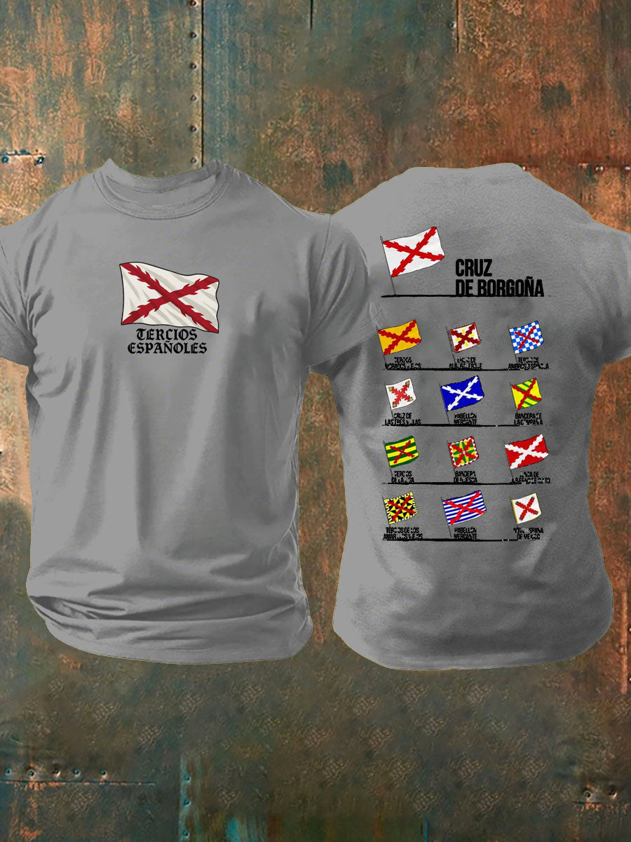 Camiseta de hombre con estampado Cruz de Borgoña de España Tercio