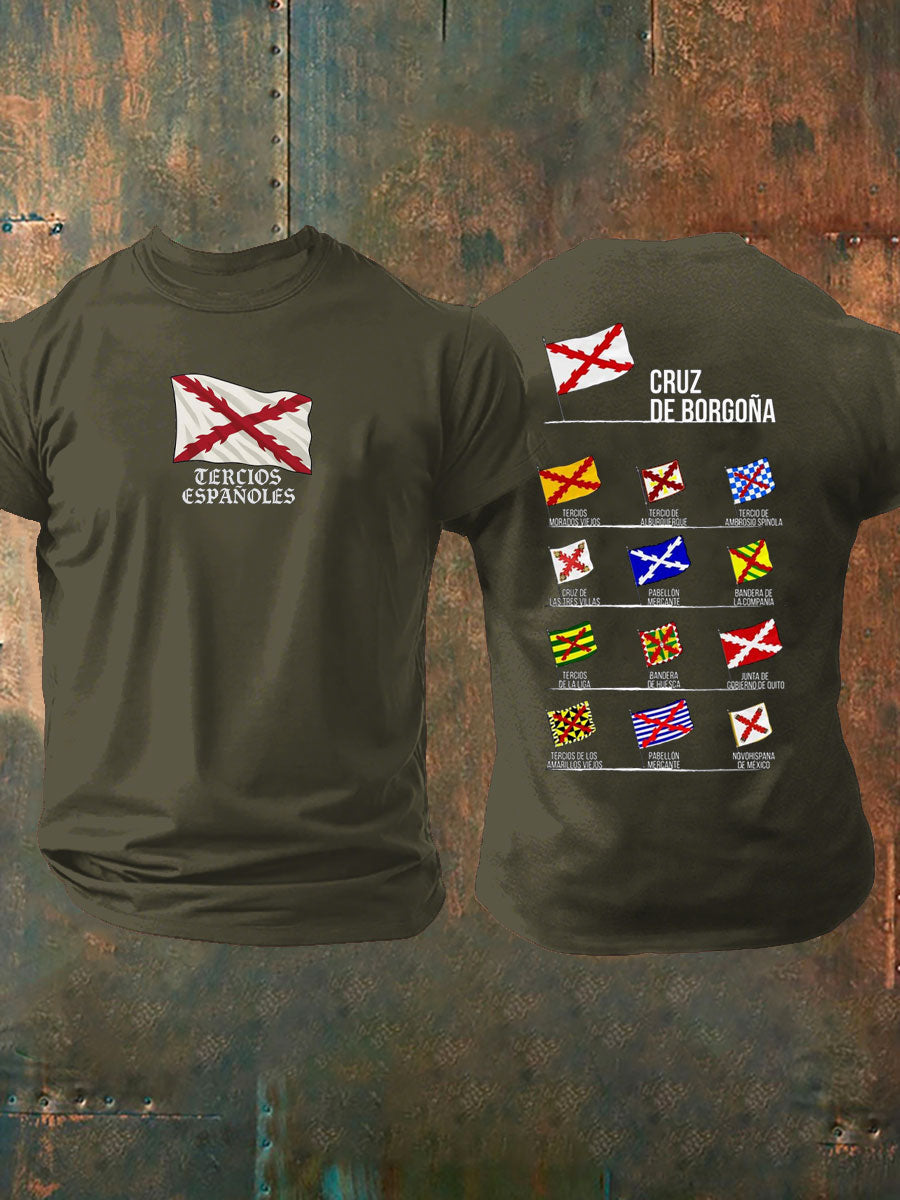 Camiseta de hombre con estampado Cruz de Borgoña de España Tercio