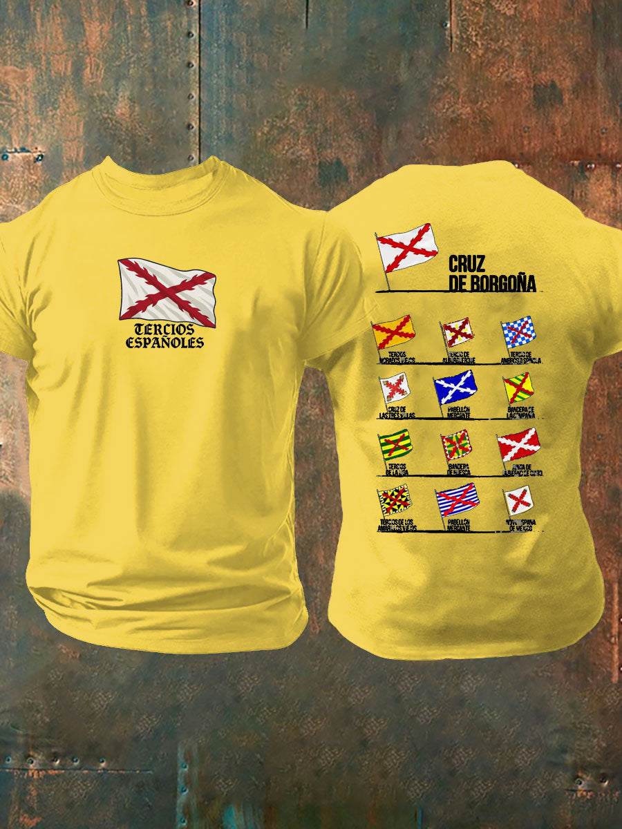 Camiseta de hombre con estampado Cruz de Borgoña de España Tercio