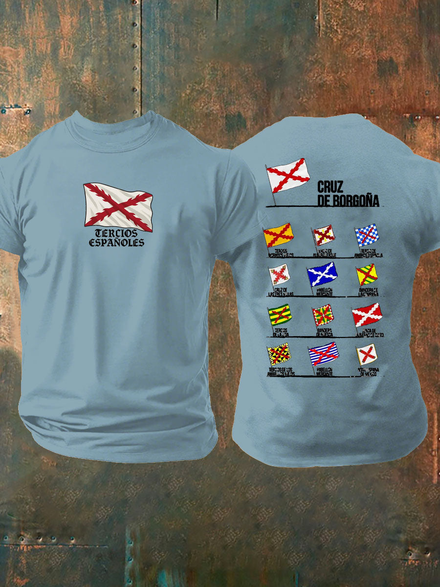 Camiseta de hombre con estampado Cruz de Borgoña de España Tercio