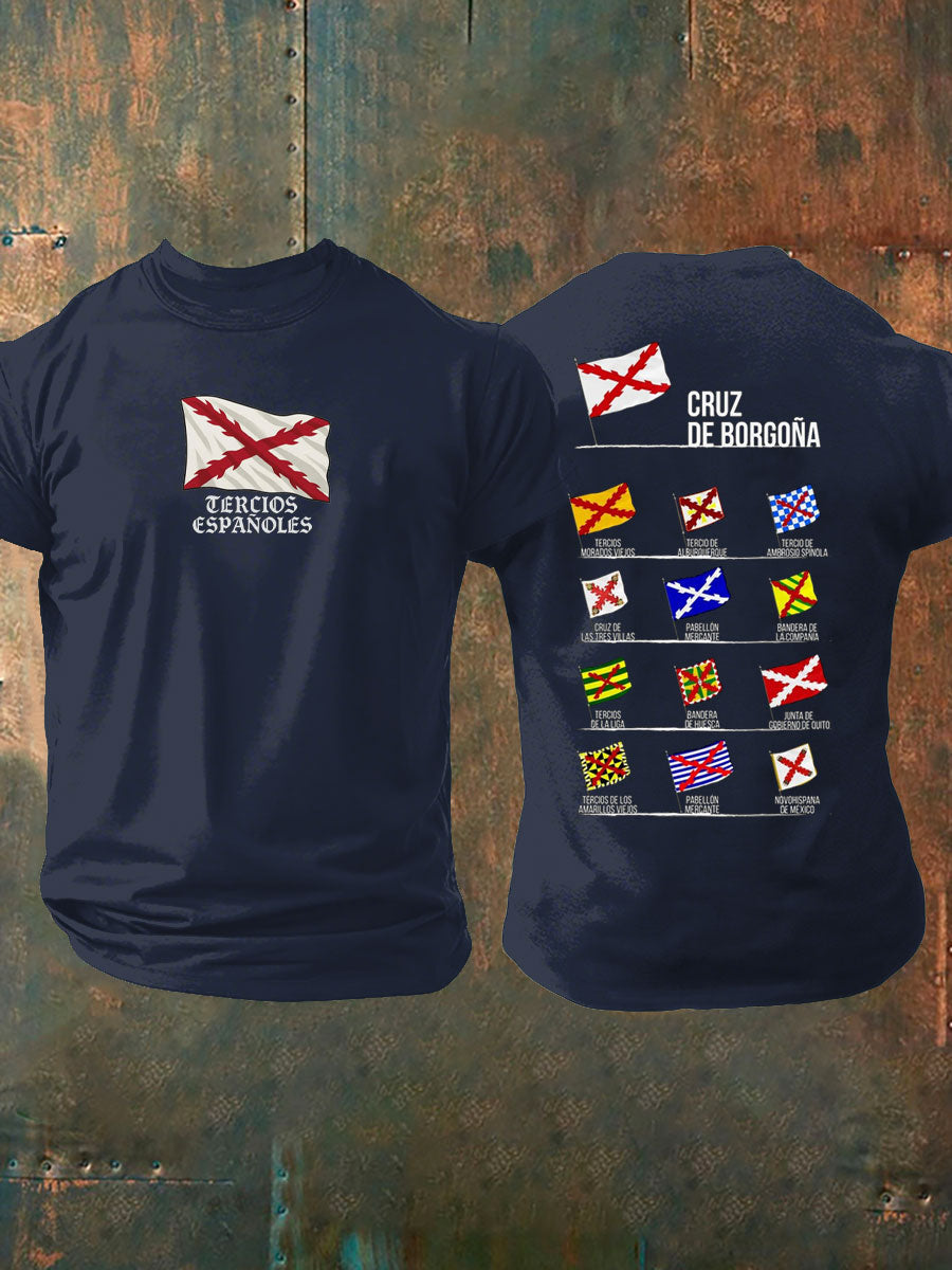 Camiseta de hombre con estampado Cruz de Borgoña de España Tercio