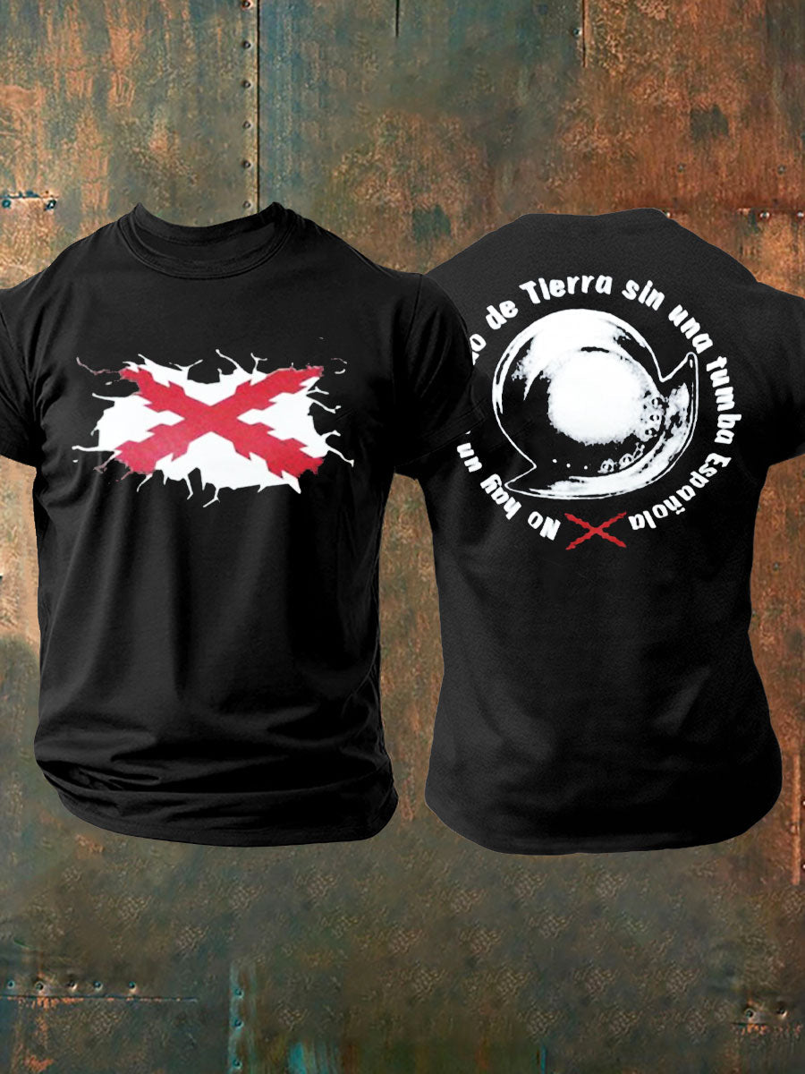 Camiseta de hombre con estampado Cruz de Borgoña de España Tercio