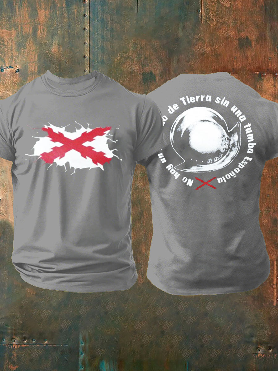 Camiseta de hombre con estampado Cruz de Borgoña de España Tercio