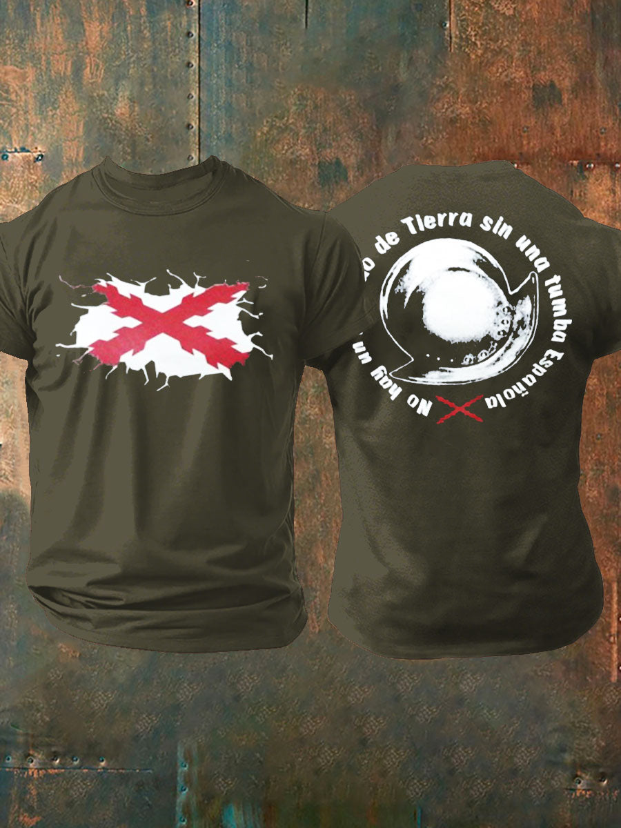 Camiseta de hombre con estampado Cruz de Borgoña de España Tercio