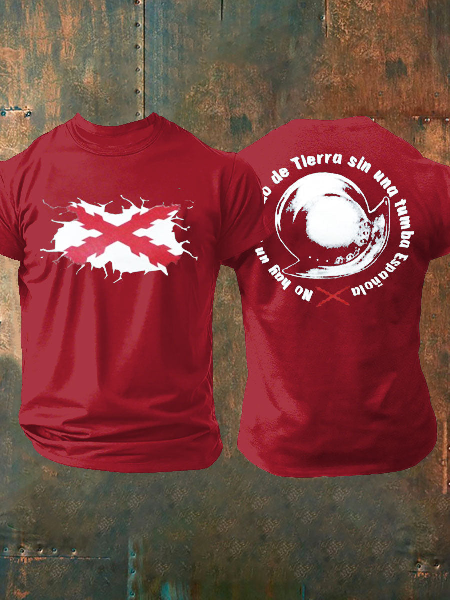 Camiseta de hombre con estampado Cruz de Borgoña de España Tercio