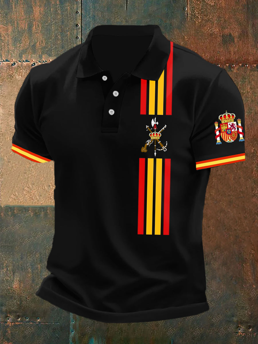 Top de manga corta con estampado de la Legión Española Bandera de España para hombre