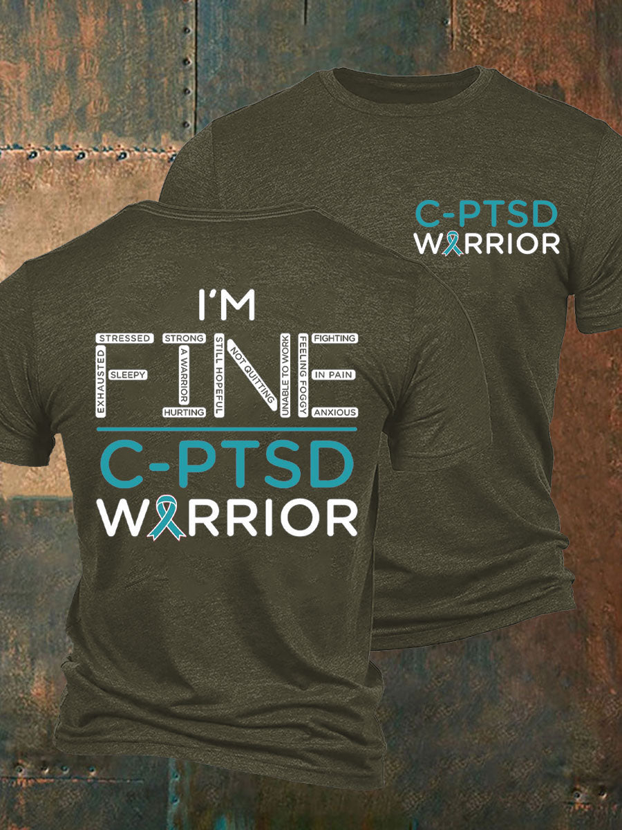 La conciencia C-PTSD de los hombres imprimió la camiseta